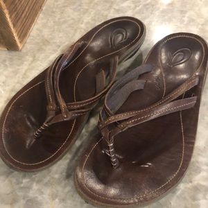 Olukai Size 8 Leather Sandals
